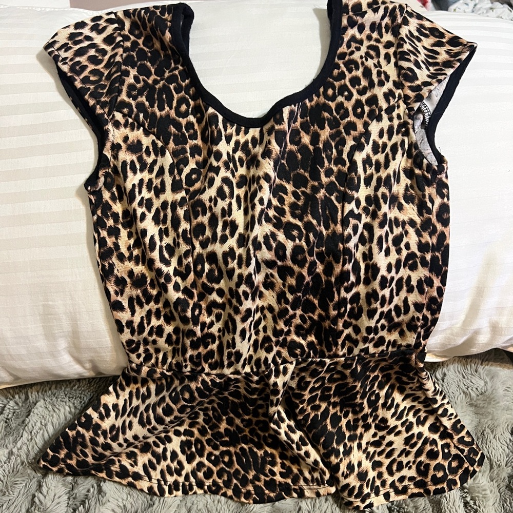 Charlotte Russe Leopard Print Blouse